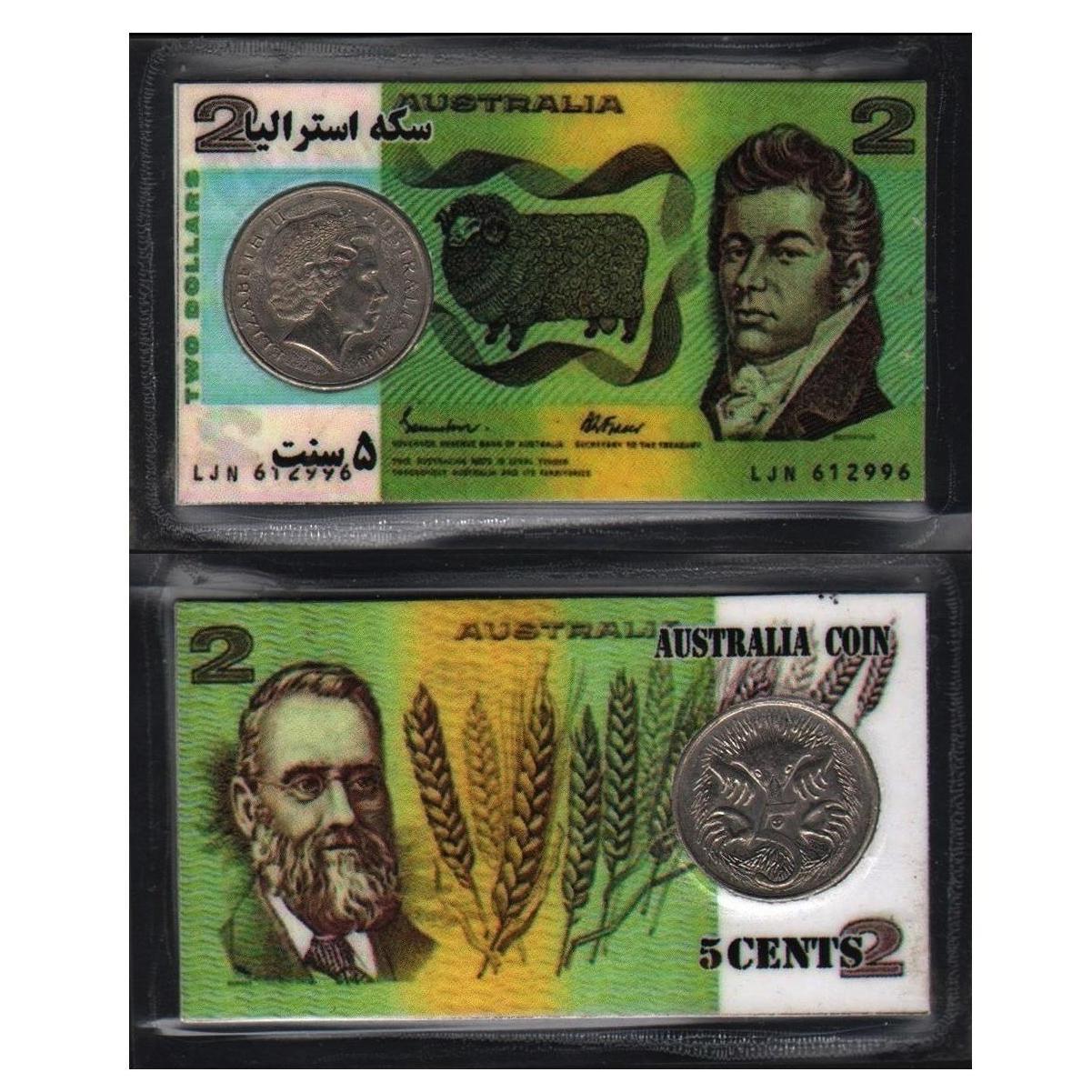 پک سکه زیبا و کمیاب خارجی 10 سنت استرالیا (2014)