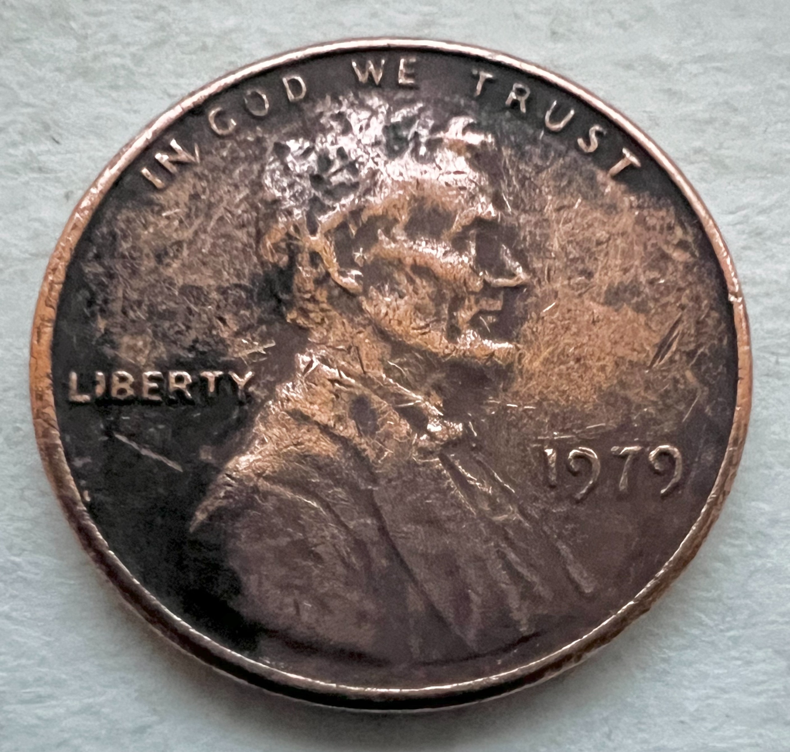 سکه کمیاب خارجی 1 سنت قدیم لینکلن آمریکا (1979)