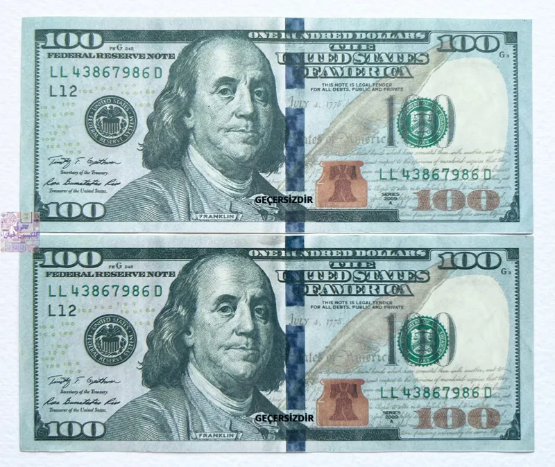 جفت اسکناس فانتزی خارجی طرح 100 دلار آمریکا 2009 A