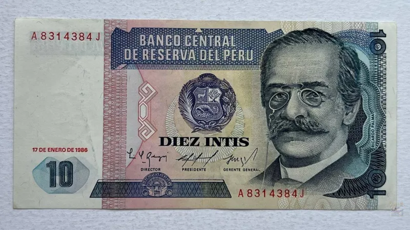 تک اسکناس زیبا و کمیاب خارجی 10 اینتیس پرو (98 درصد )