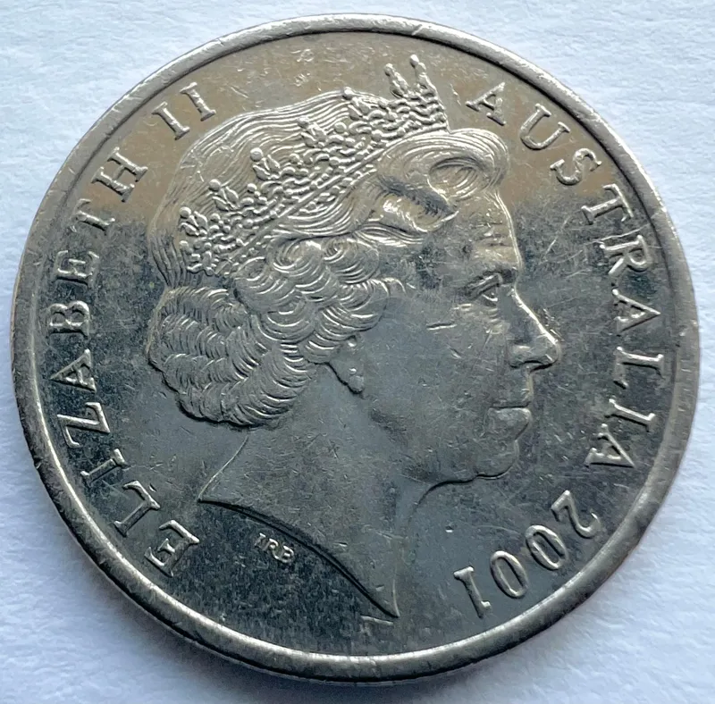 تک سکه زیبا و کمیاب خارجی 10 سنت استرالیا (2001)