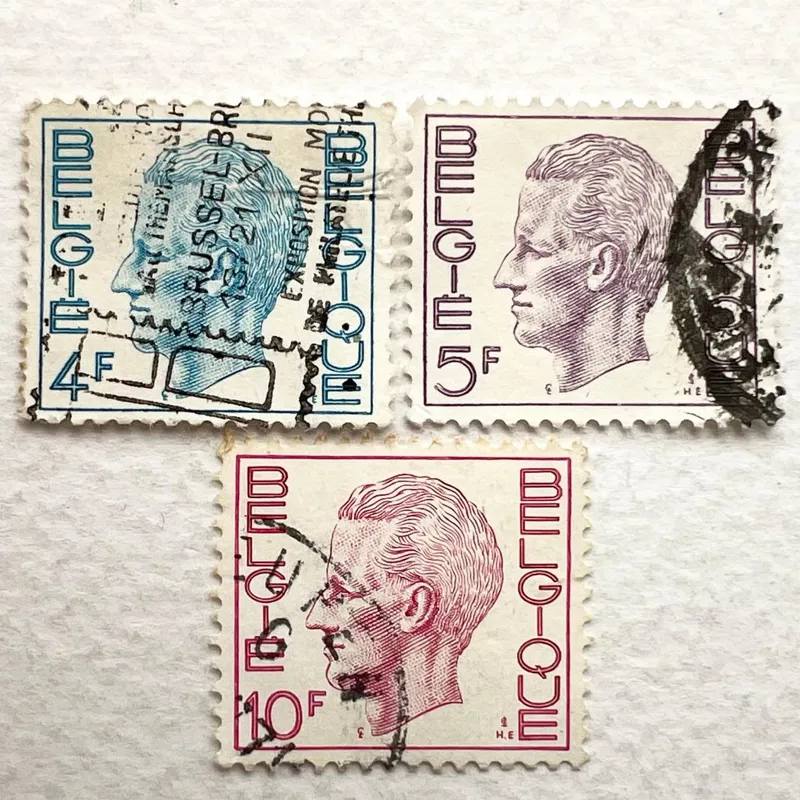 سری 3 عددی تمبر پستی پادشاه بادوئن نروژ (1970)