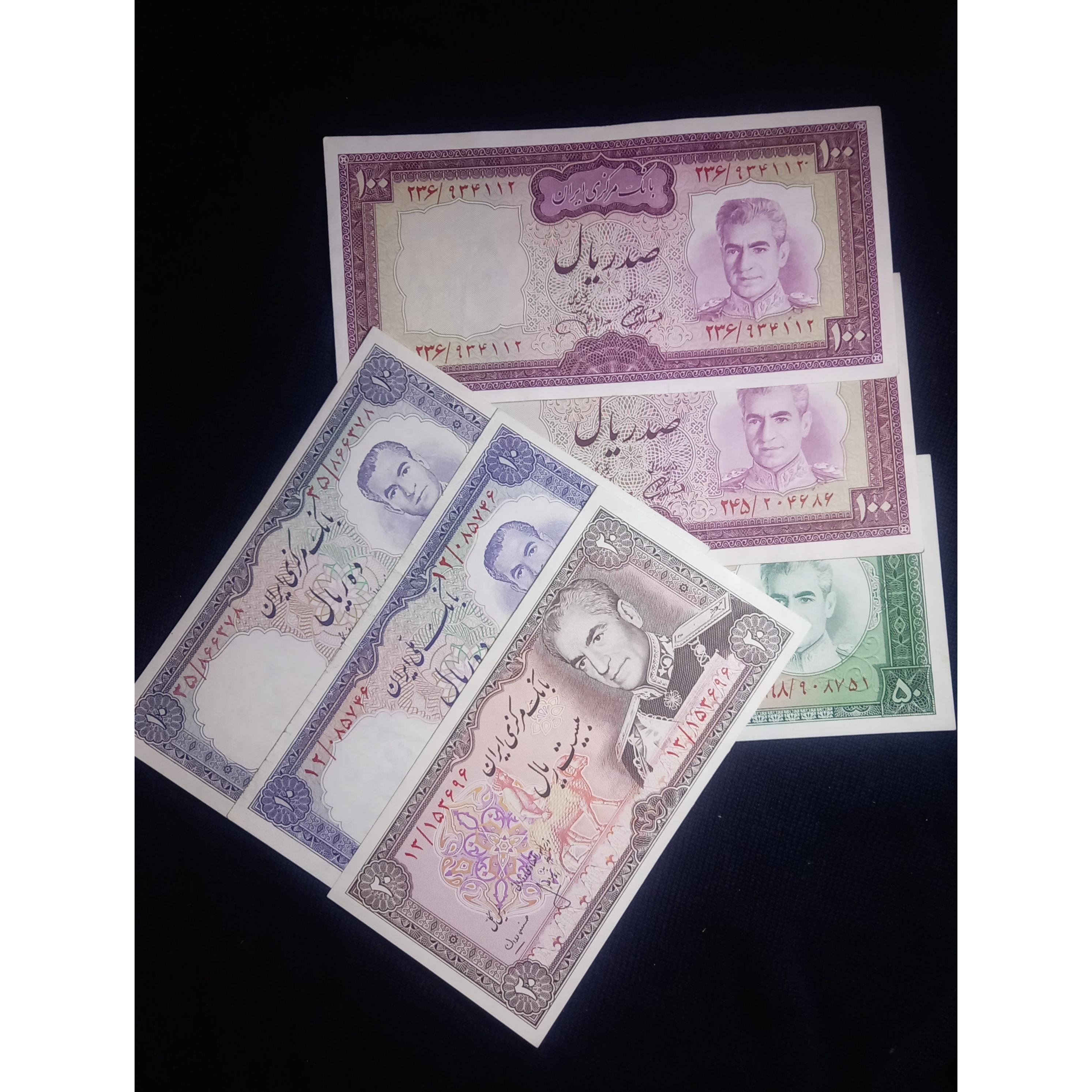 6 اسکناس 100 و 50 و20 و 10 و 4 هدیه