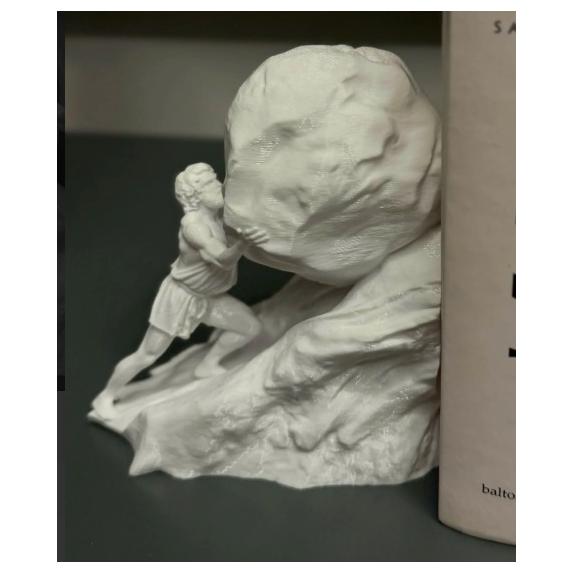 مجسمه Sisyphus book nook book end