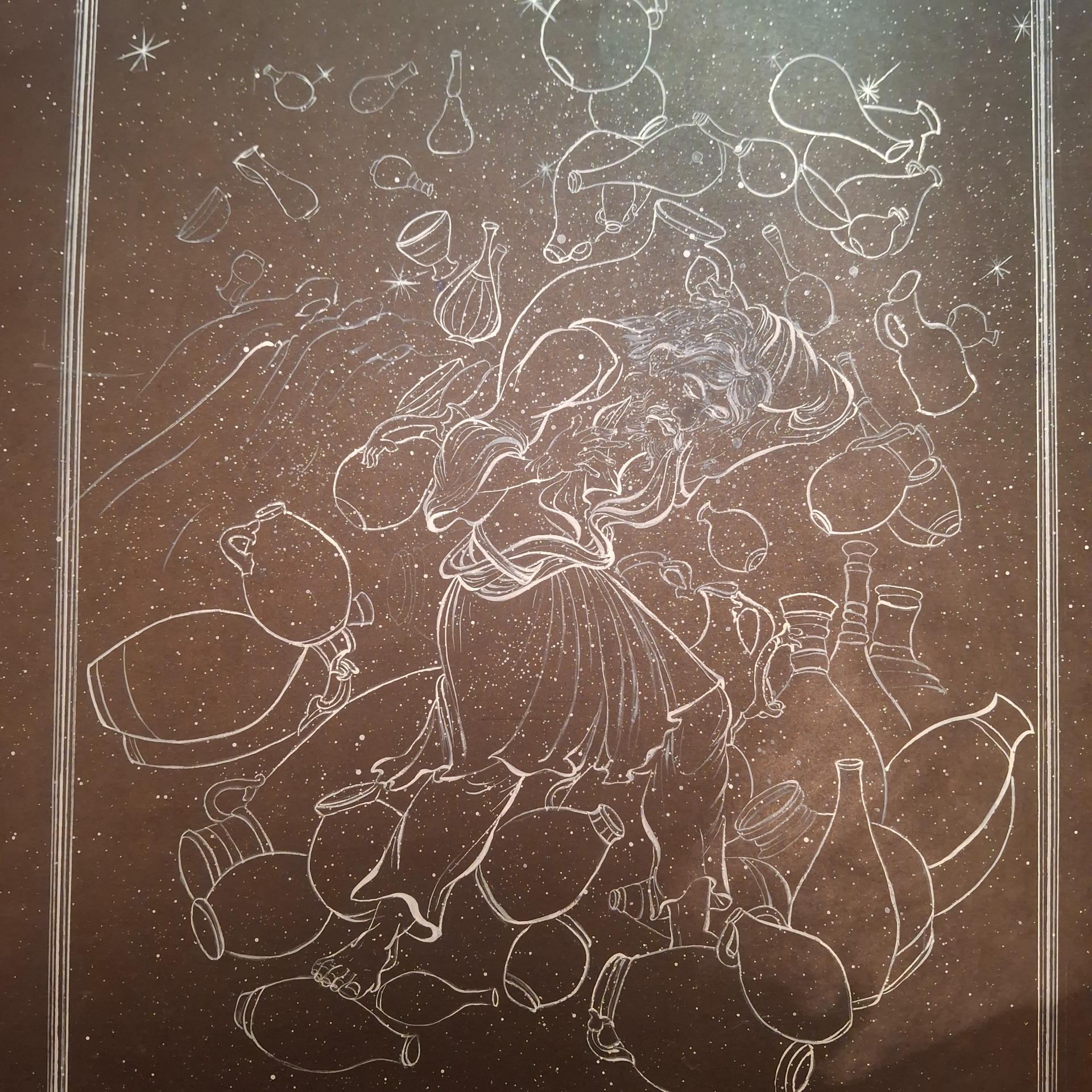 تابلوی نقاشی سفیدقلم