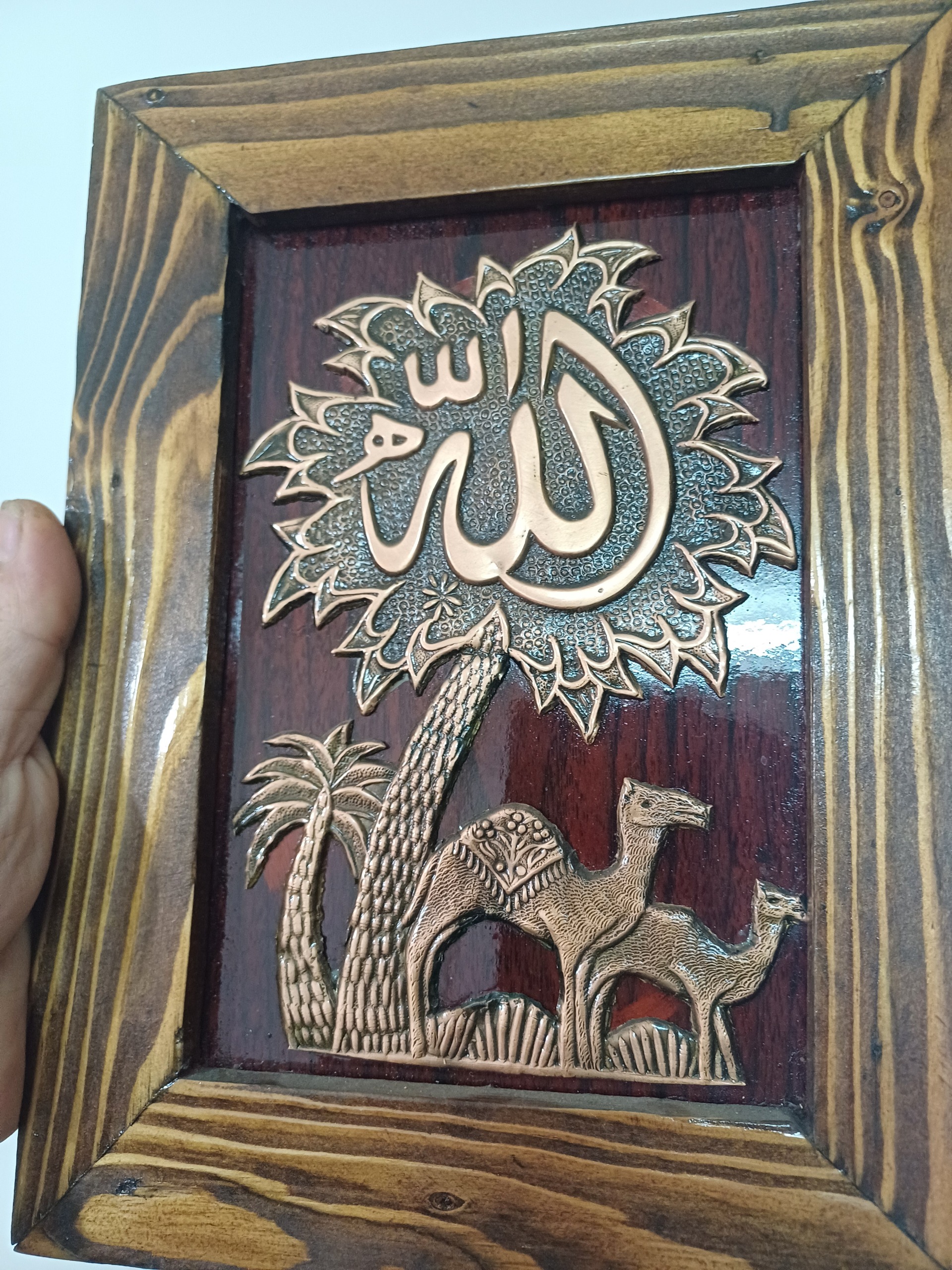 تابلو تلفیقی برنج و چوب