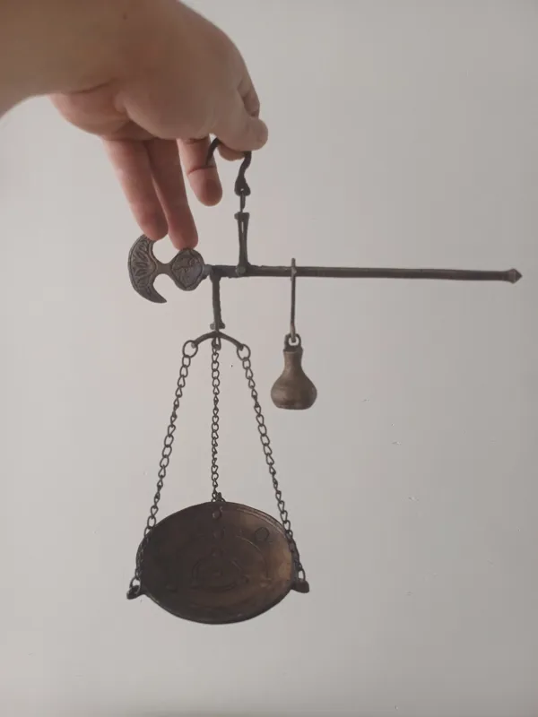 قپان برنزی سنگین وزن سایز کوچک مهردار