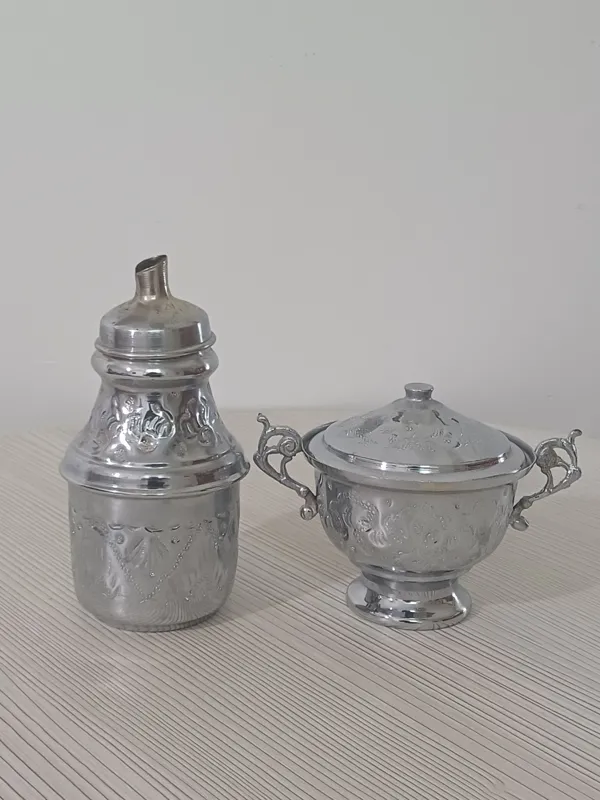 قندان وشکر ریز برنجی قدمت پهلوی