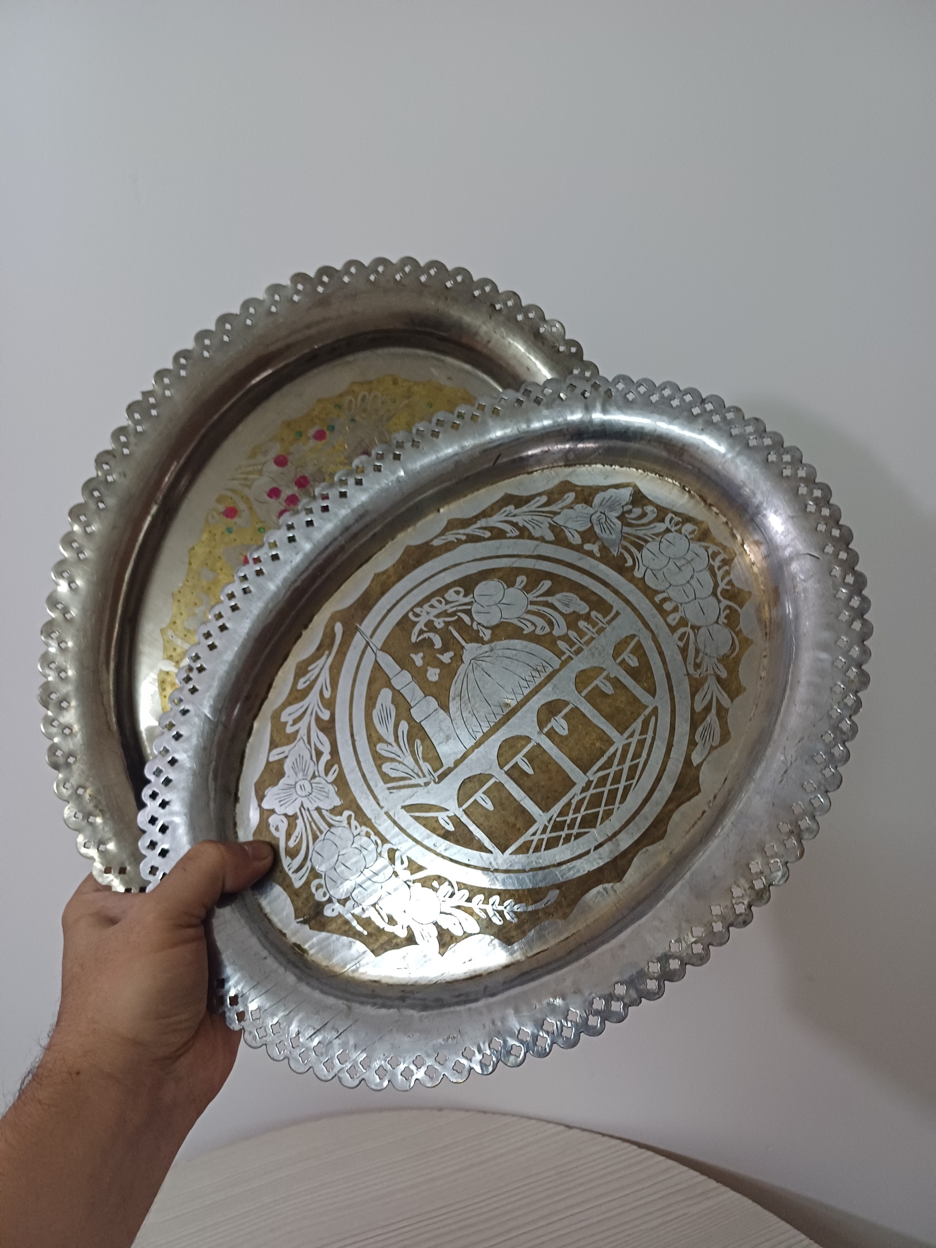 2عدد سینی برنجی سنگین قیمت تکی