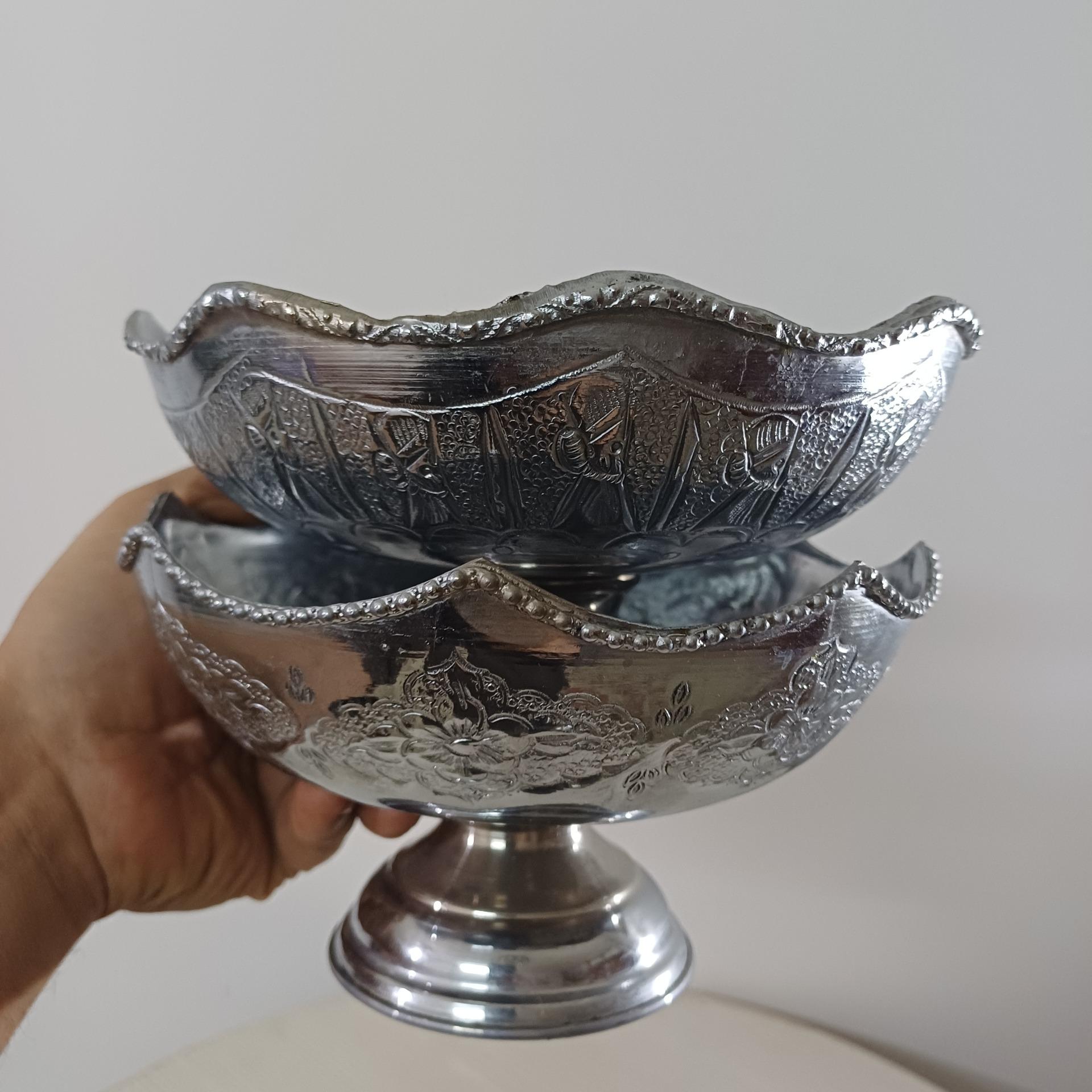 2عدد جام پایه دار برنجی درحدآک باهم