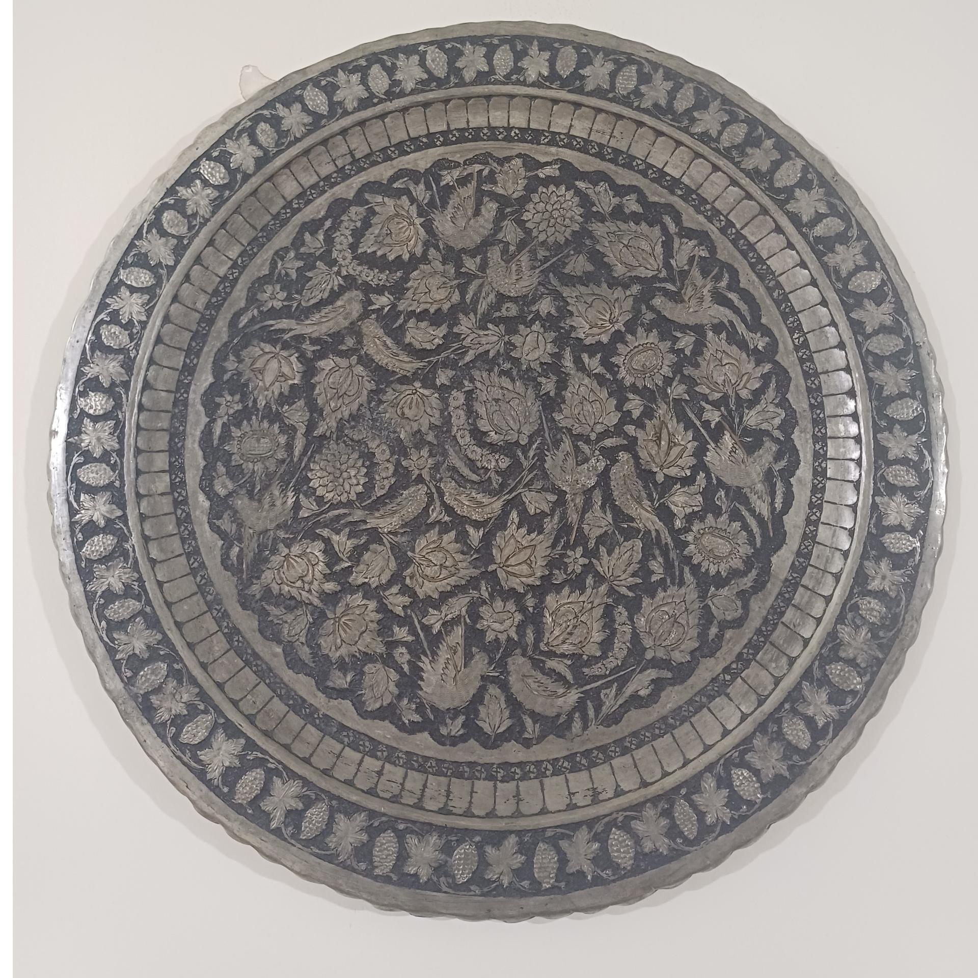 سینی دیوارکوب مسی پهلوی قطر 58