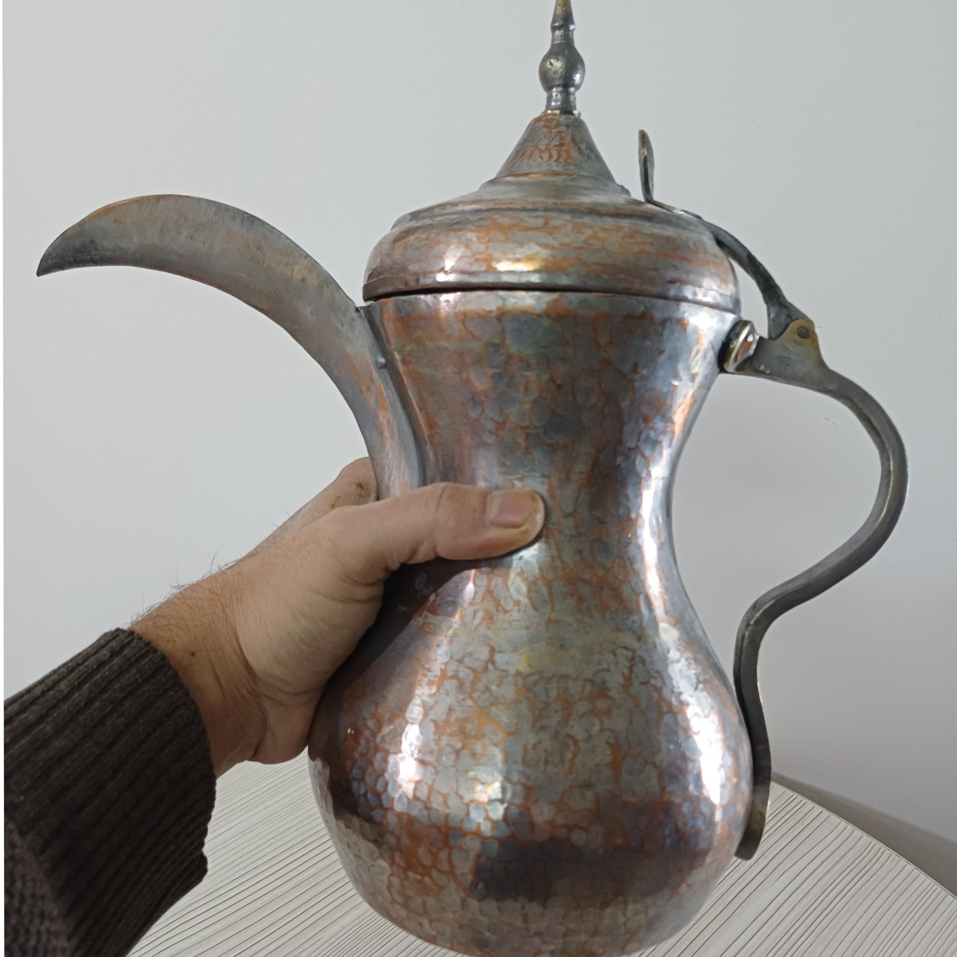 قهوه جوش غول پیکر مسی چکشی لول یک تکه