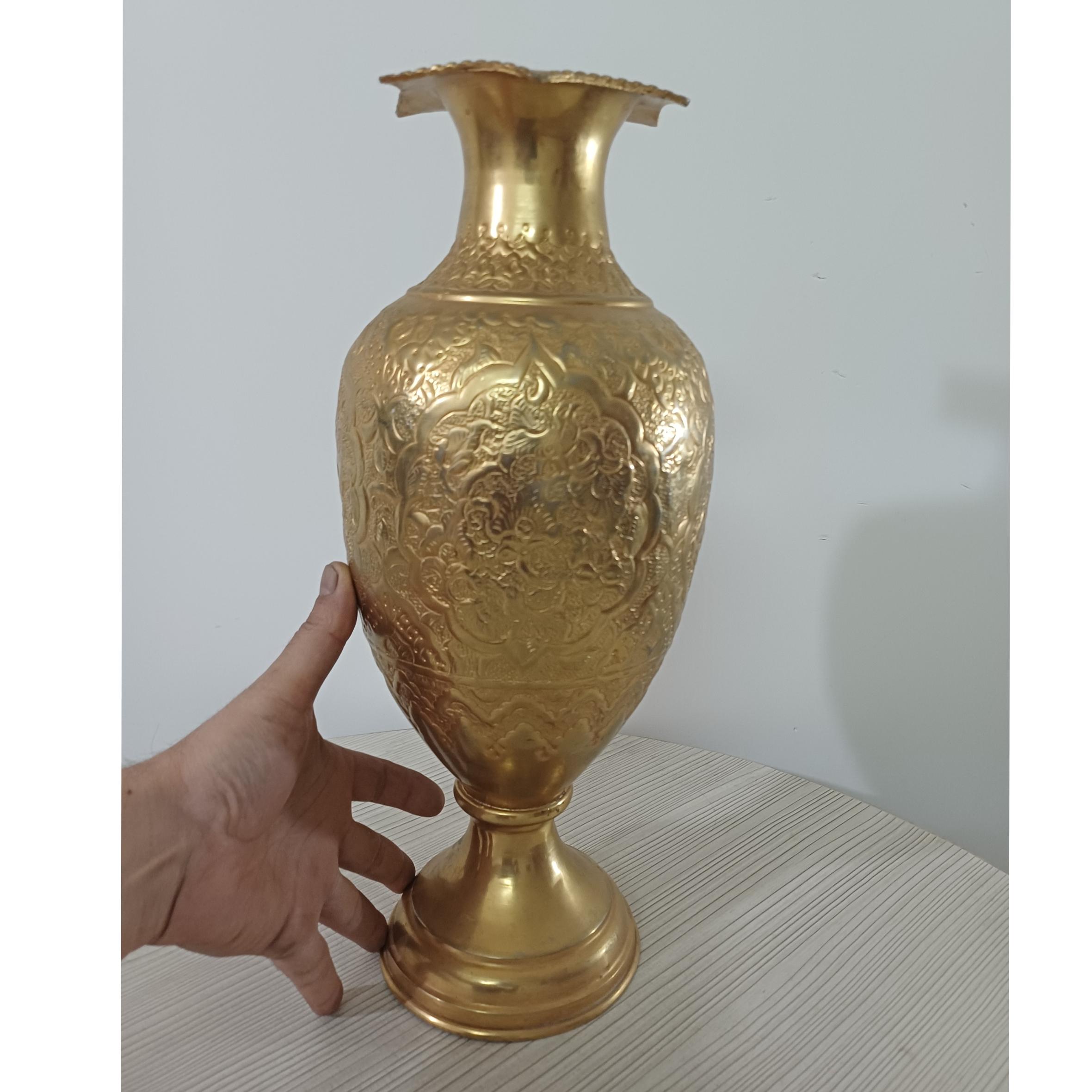 گلدان برنجی سایز 40سانتی