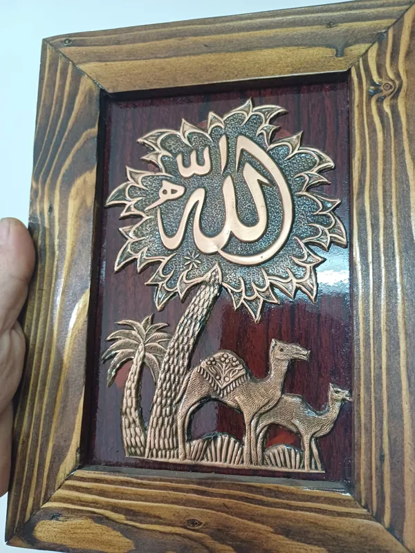 تابلو تلفیقی برنج و چوب