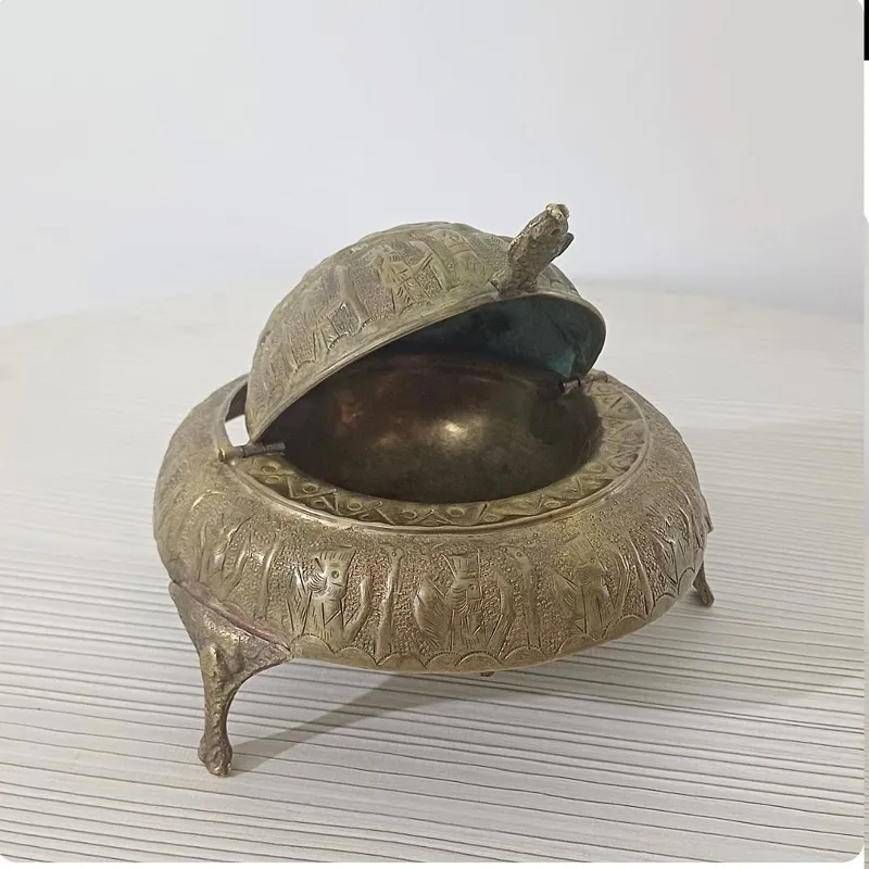 خاویار خوری برنجی کهنه