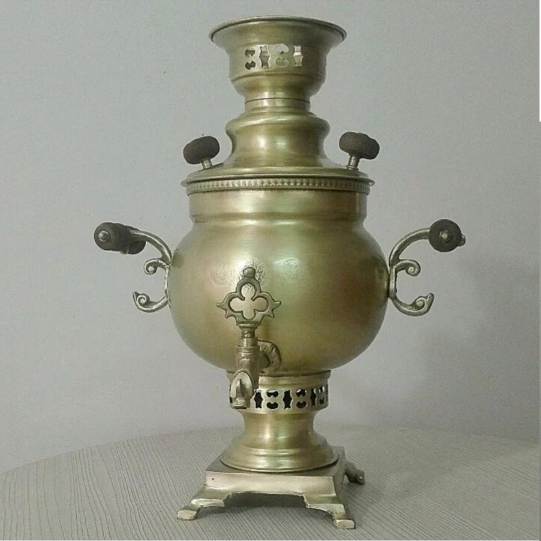 سماور زغالی برنجی سنگین وزن
