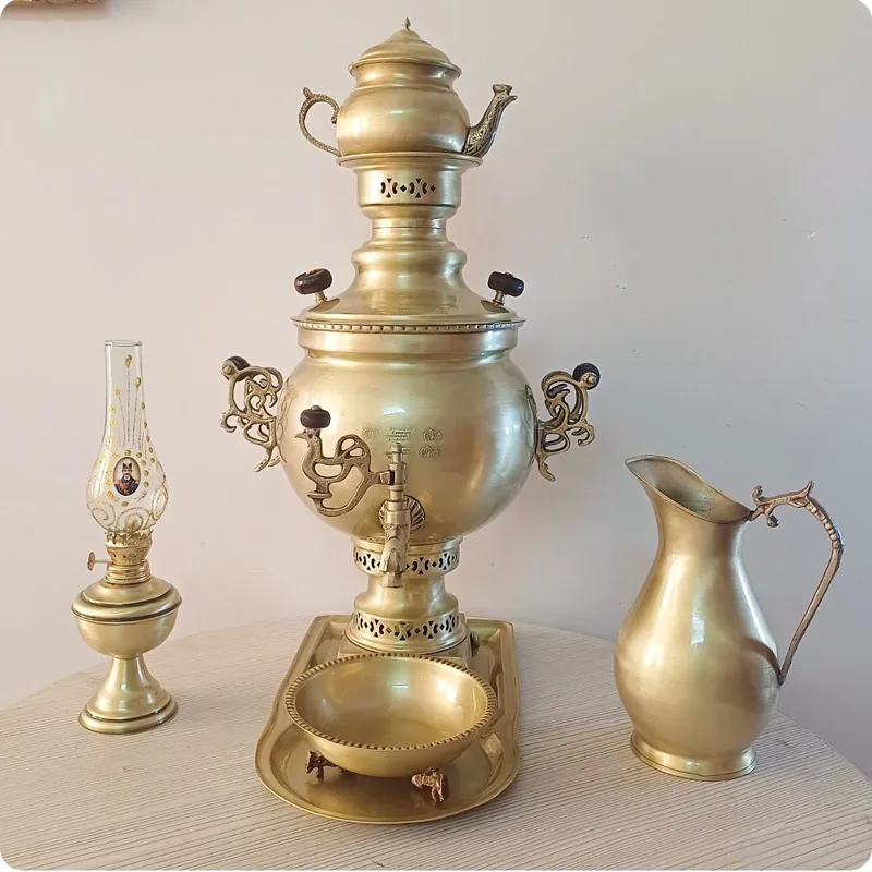 سرویس سماور برنجی 6لیتری
