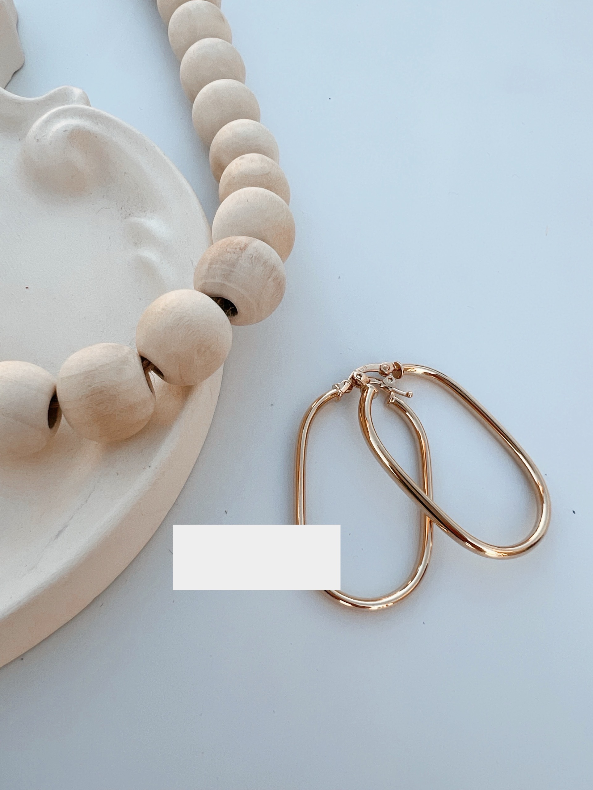 گوشواره طلای زنانه طرح بیضی