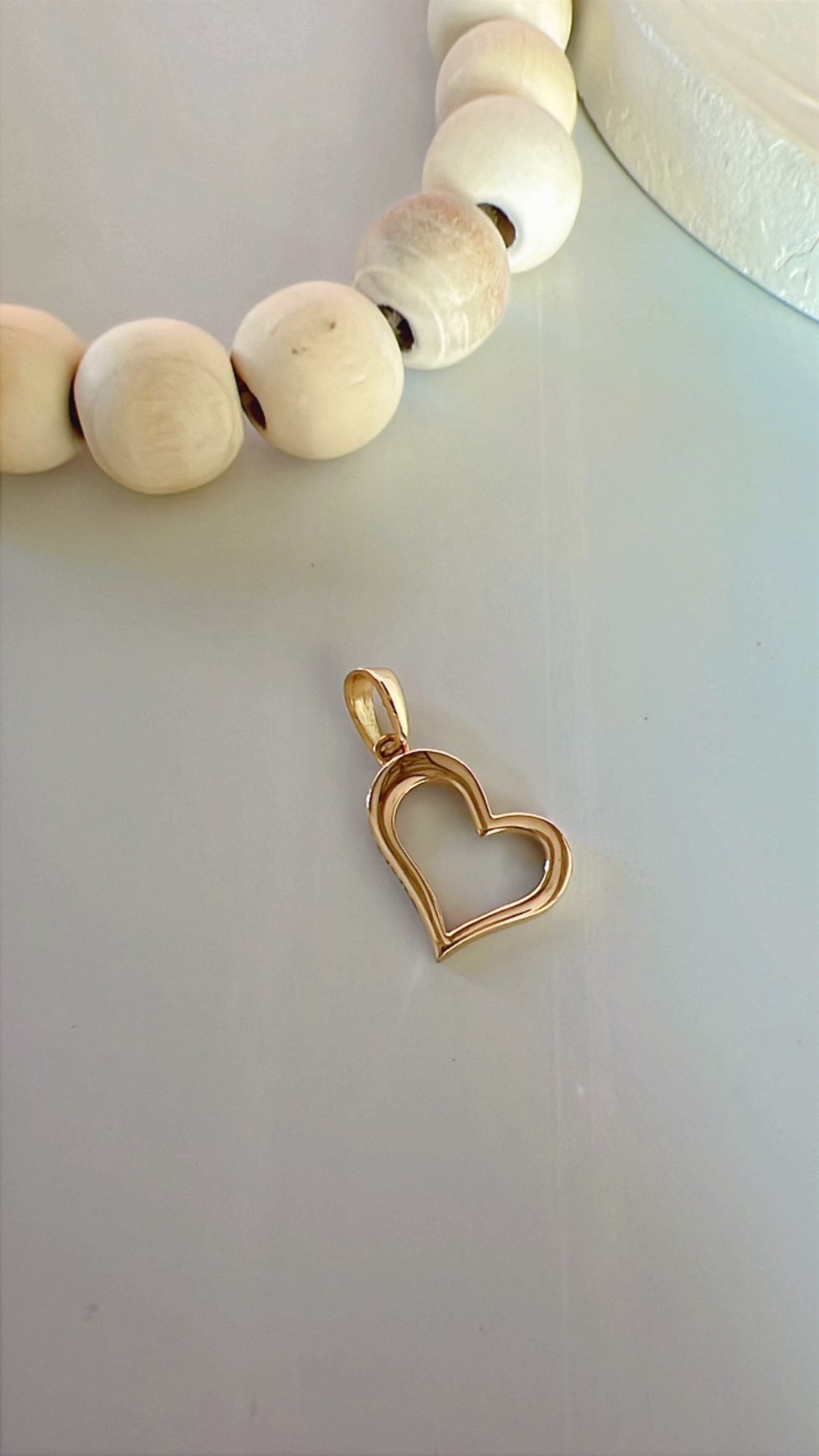 مدال تک طلای ساگلد طرح قلب