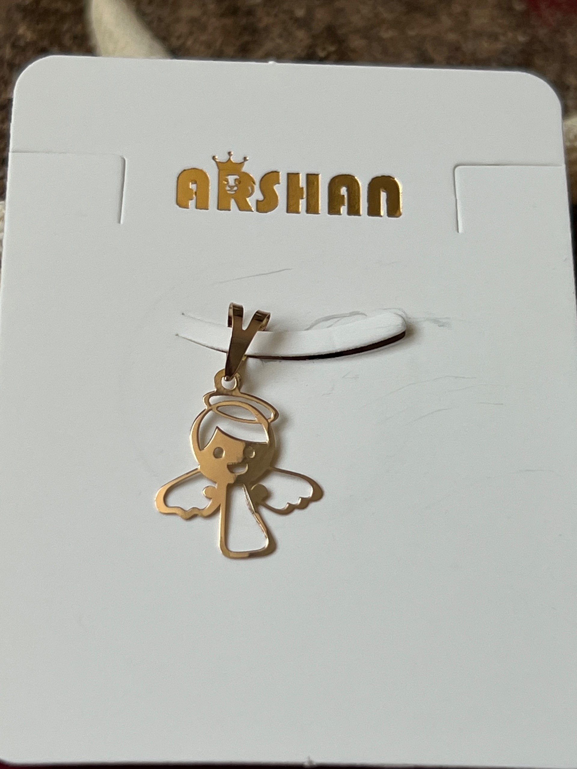 مدال تک طلا مینیمال طرح فرشته