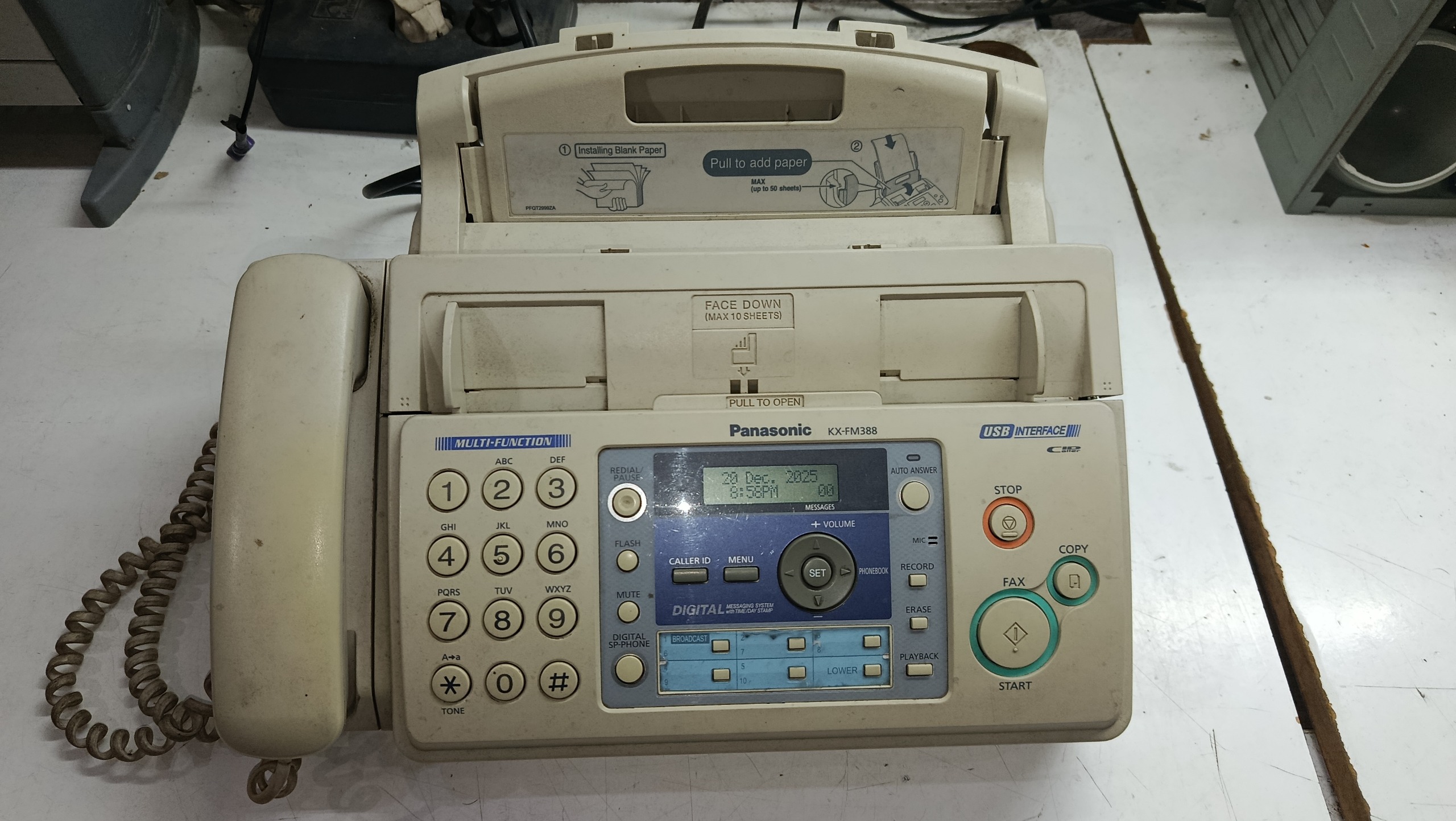 دستگاه فکس پاناسونیک ساخت مالزی اصل