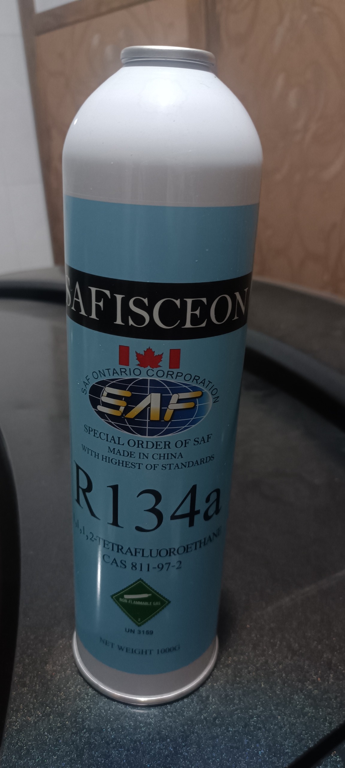 گاز کولر r134 مارک SAFISCEON یک کیلویی