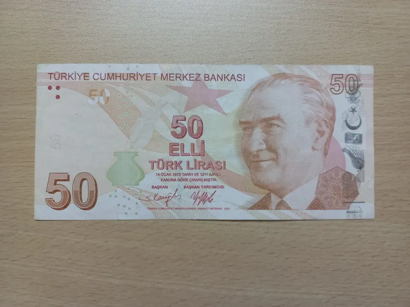 اسکناس 50 لیر ترکیه