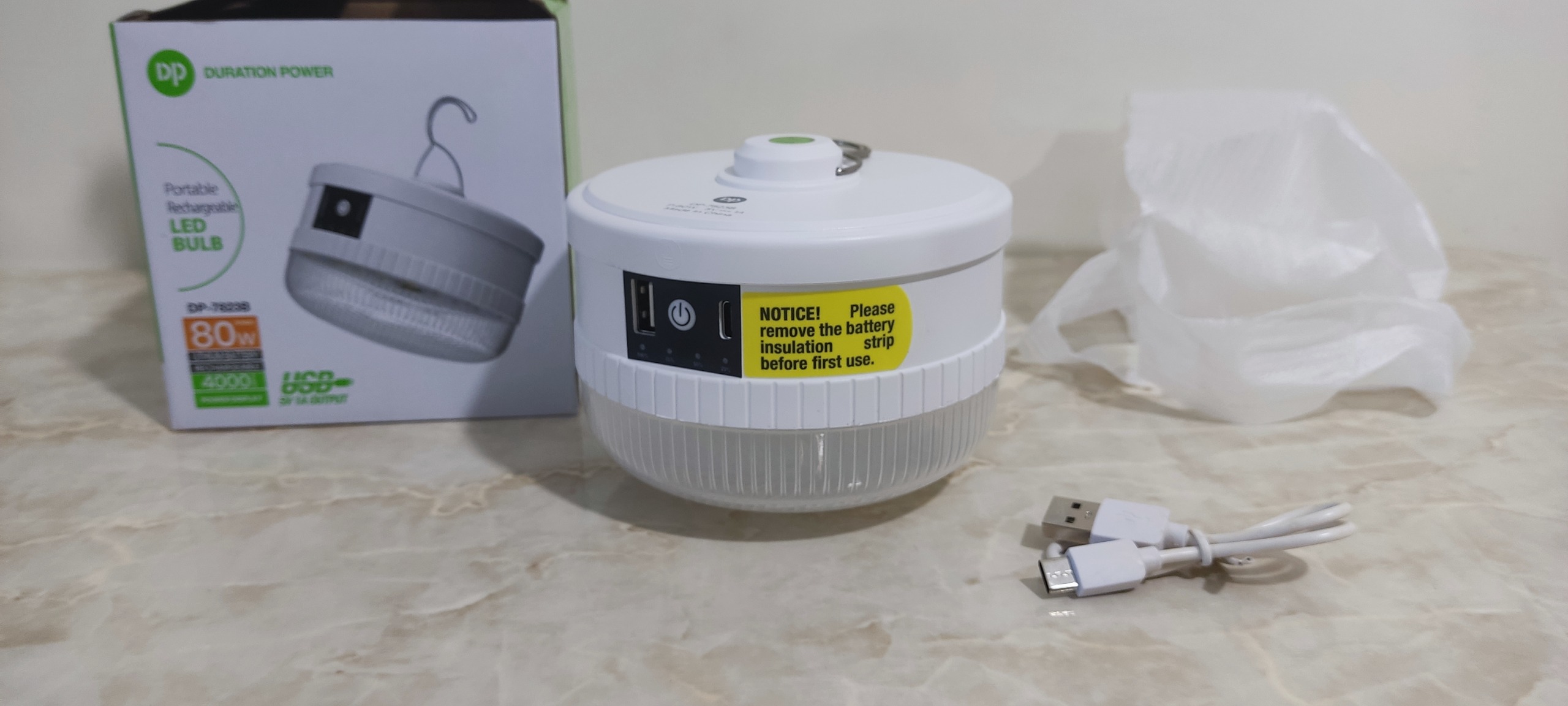 چراغ شارژی آویز قابل حمل مدل Dp-7823B