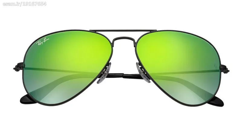 عینک آفتاب خلبانی ری بن Rayban سبز فرم مشکی