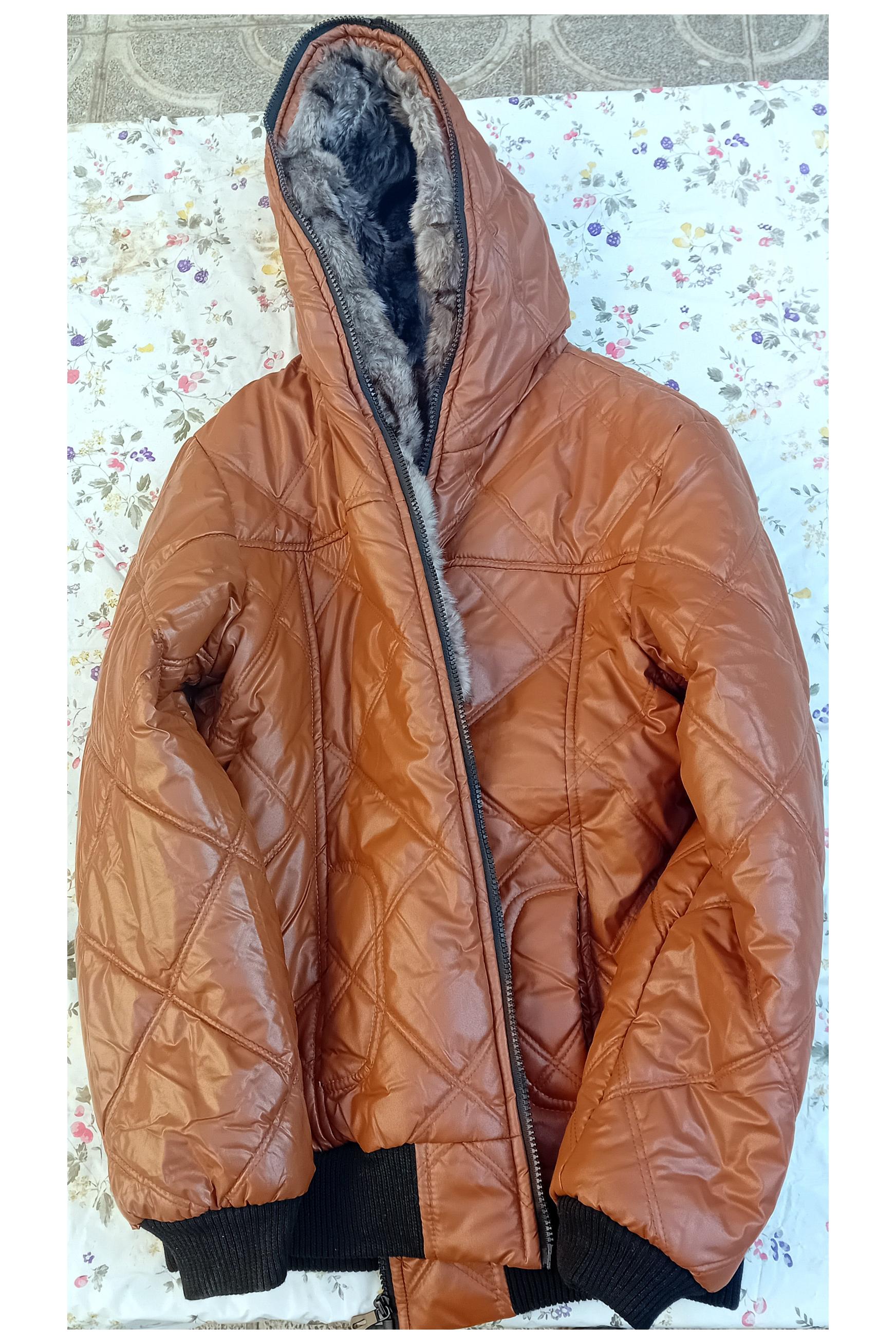 کاپشن چرمی پافر زنانه