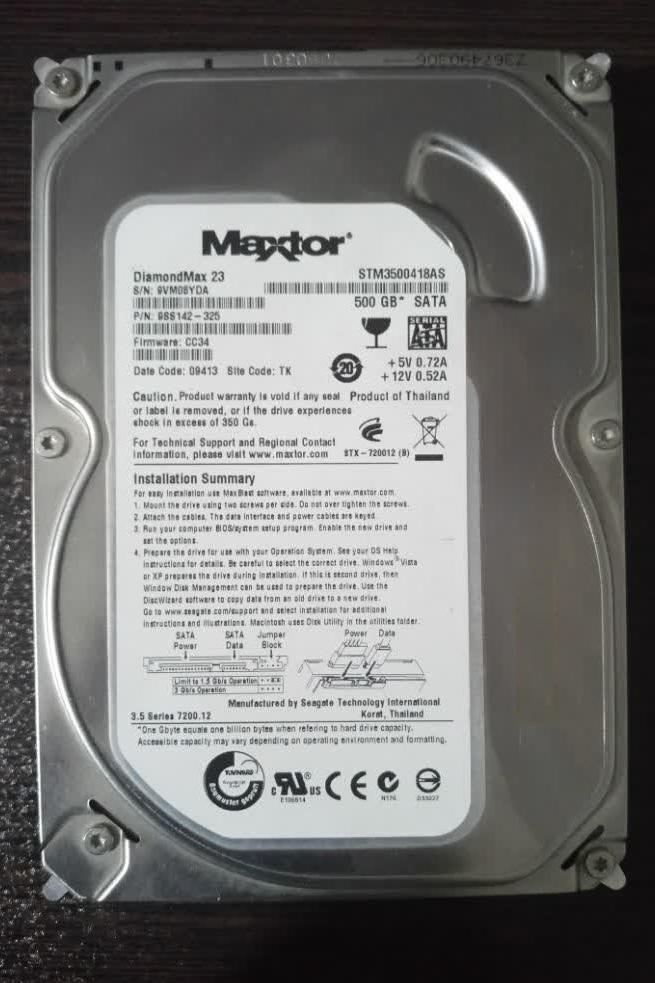 هارد اینترنال 3.5 اینچی 500 گیگ کاملا سالم