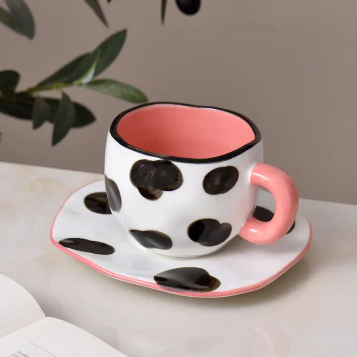 فنجان و نعلبکی وارداتی طرح گاو