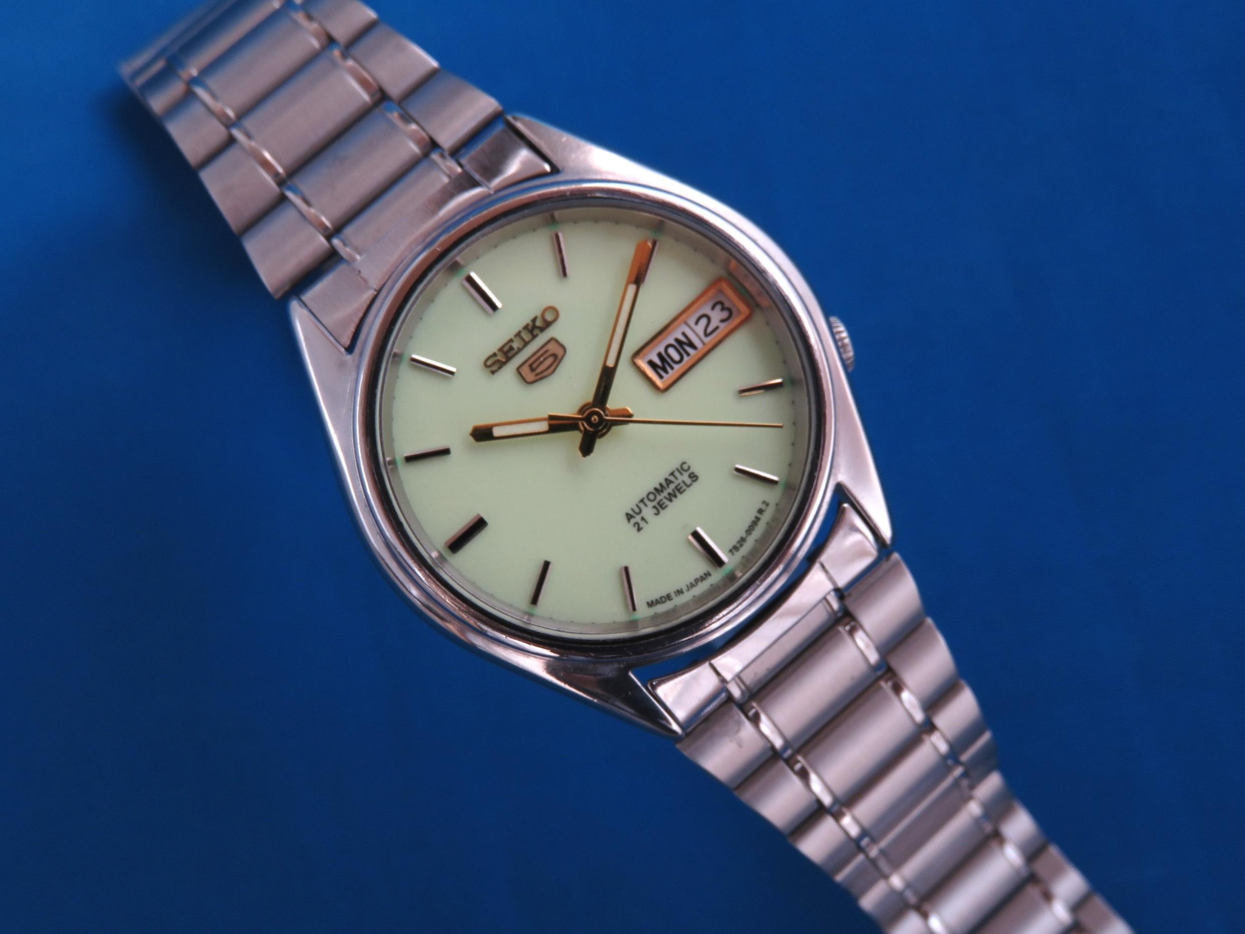 سیکو 5 اصلی ژاپنی سری 7S26 صفحه تمام شبنما