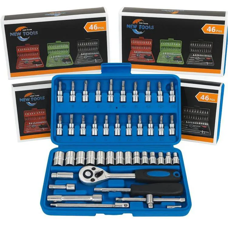 جعبه بکس 46 عددی 1/4 اینچ برند New Tools