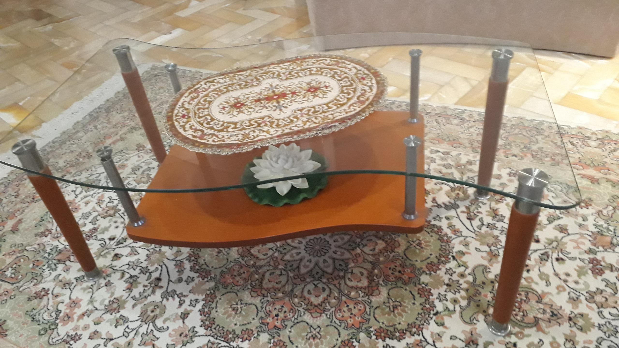 میز جلو مبلی با 3 تکه عسلیکارکردهسالم
