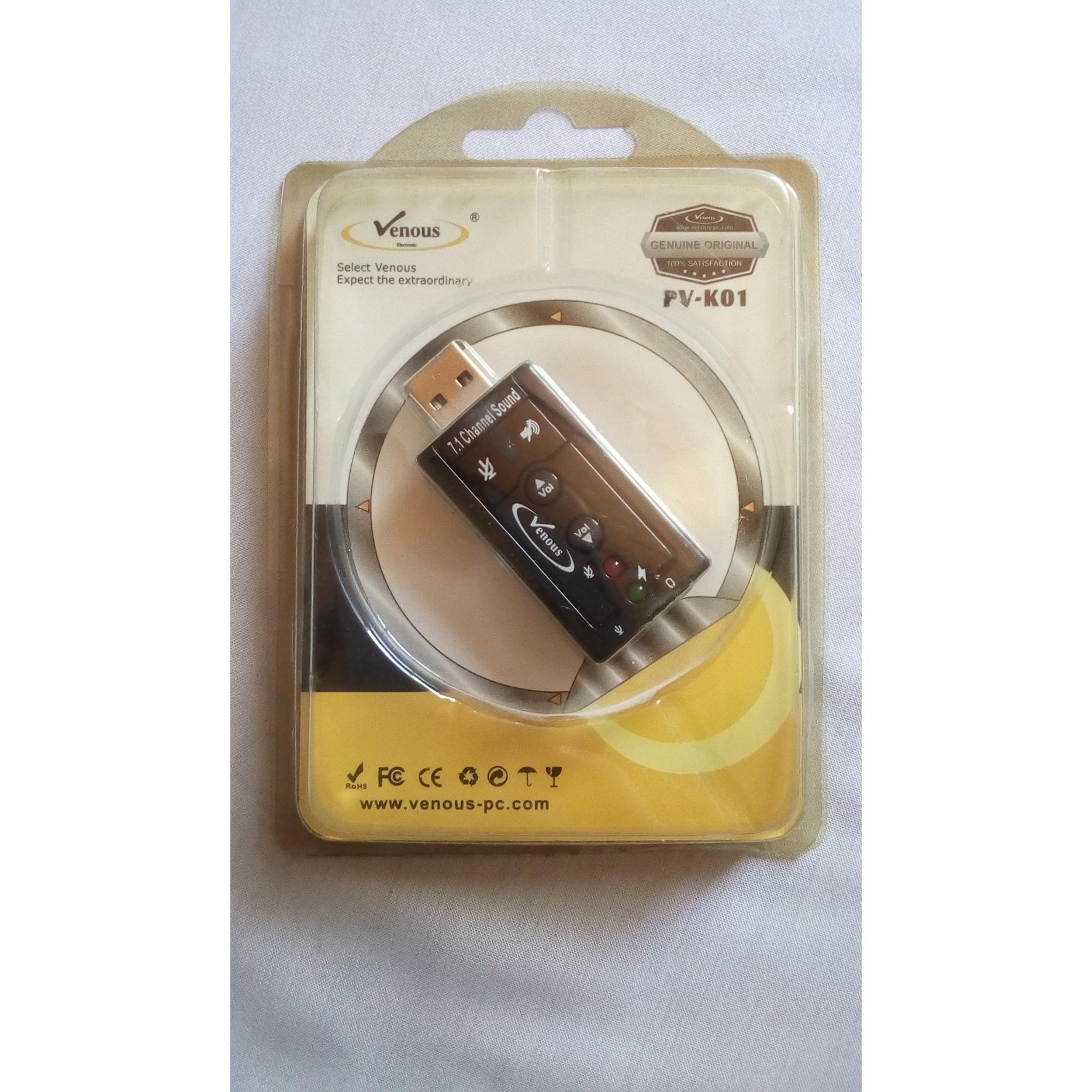 کارت صدا usb برند ونوس مدل pv-k01