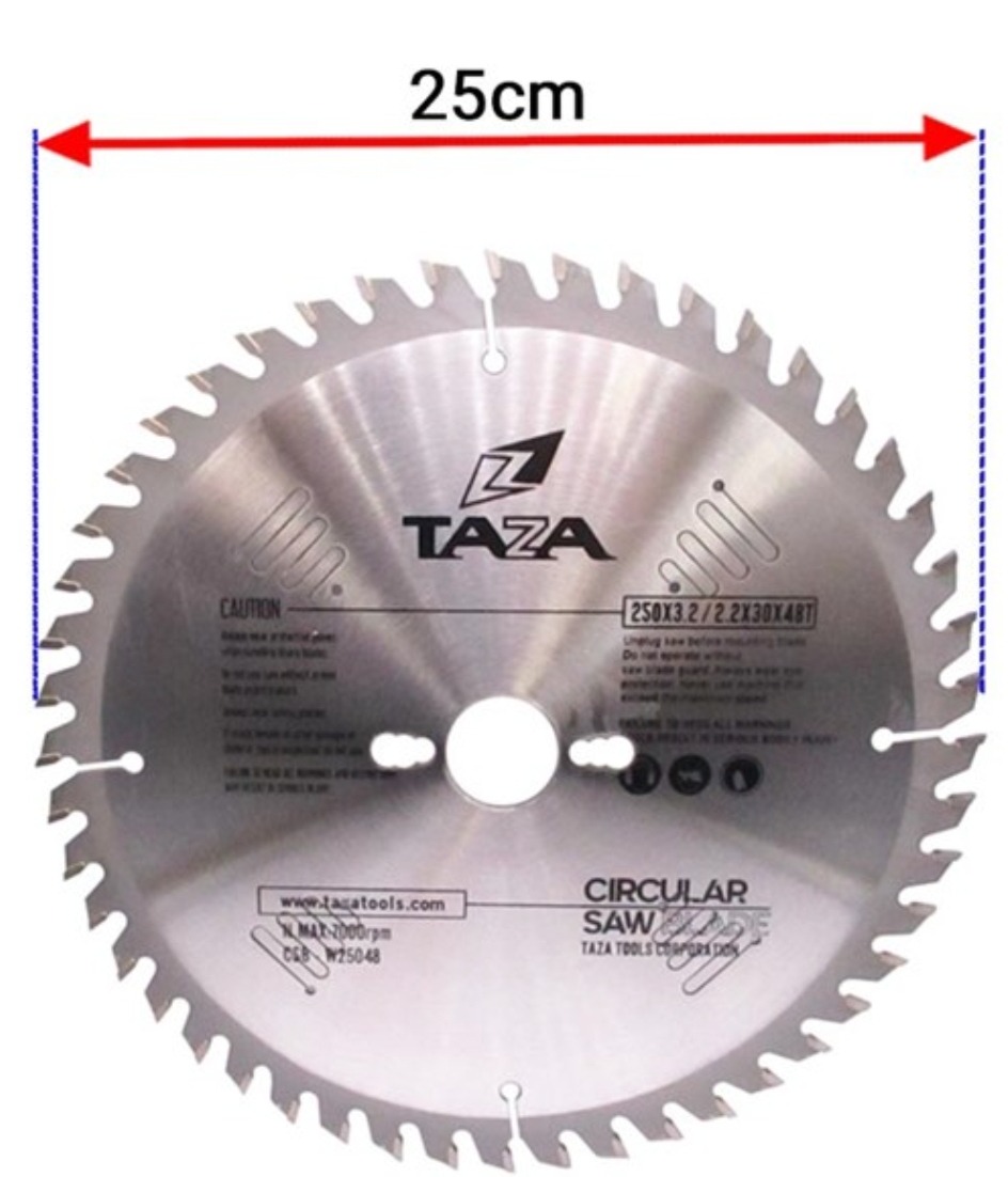 تیغ اره الماسه چوب بر 25 سانت برند taza