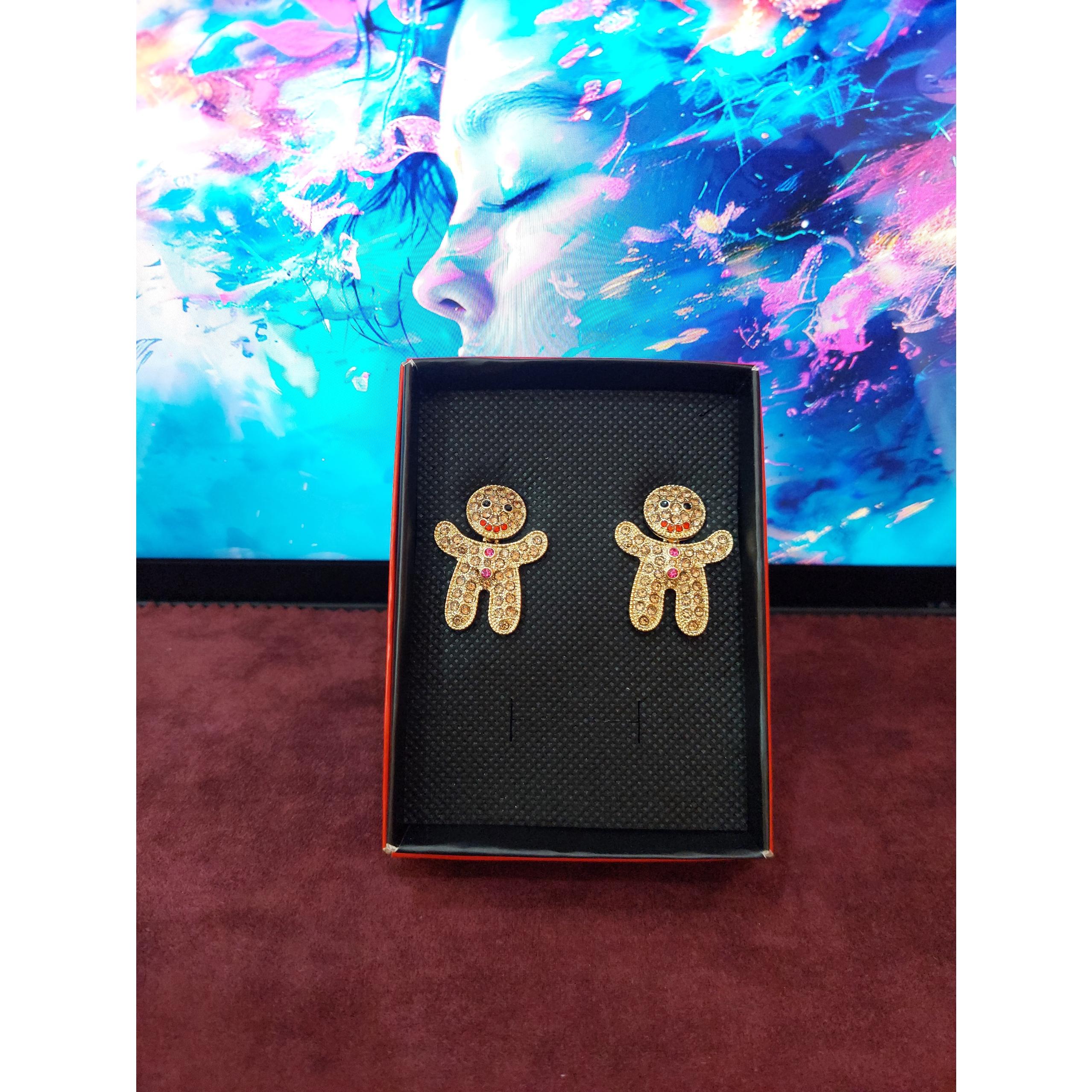 گوشواره ادمک کوکی فول نگین