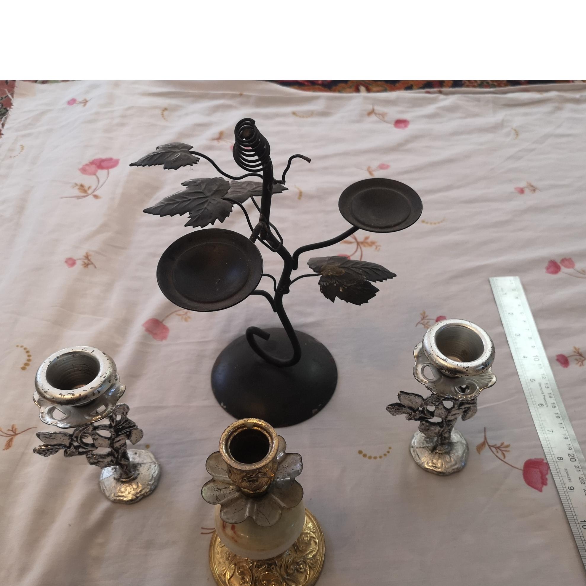 شمع دان های قدیمی 4 عدد