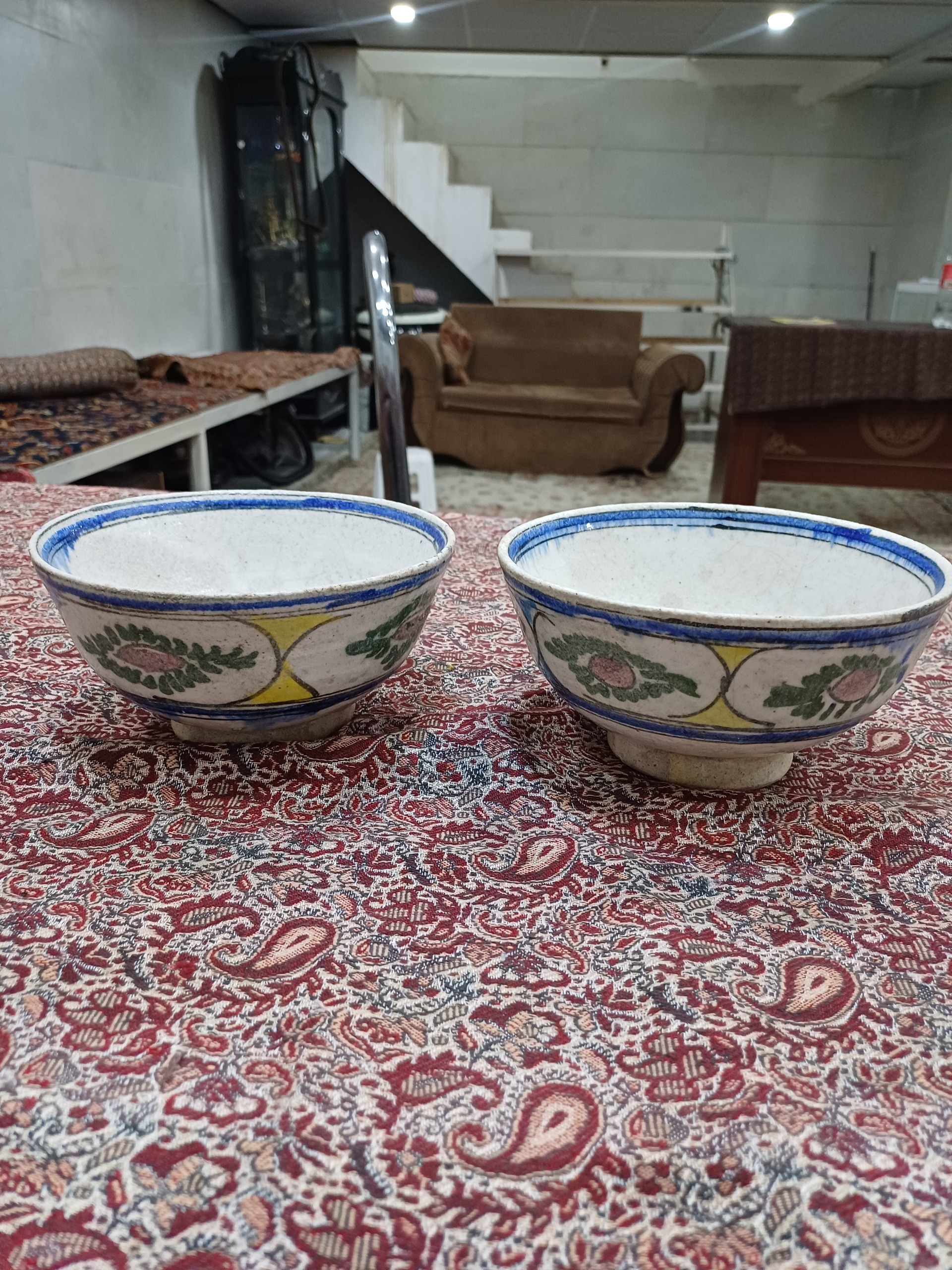 جفت کاسه نقاشی قاجاری