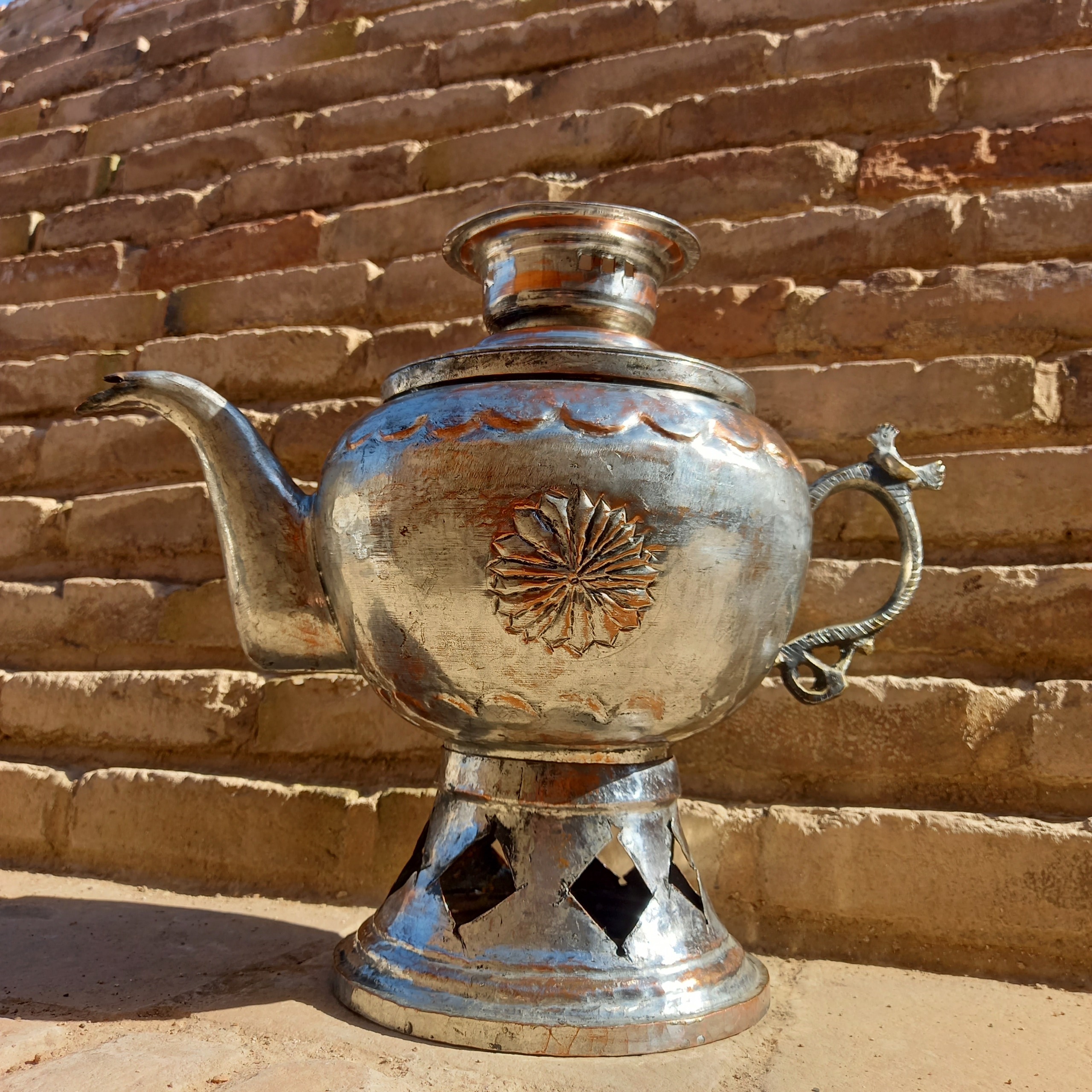 کتری ذغالی صحرایی یاشکاری مسی بکرقاجاری