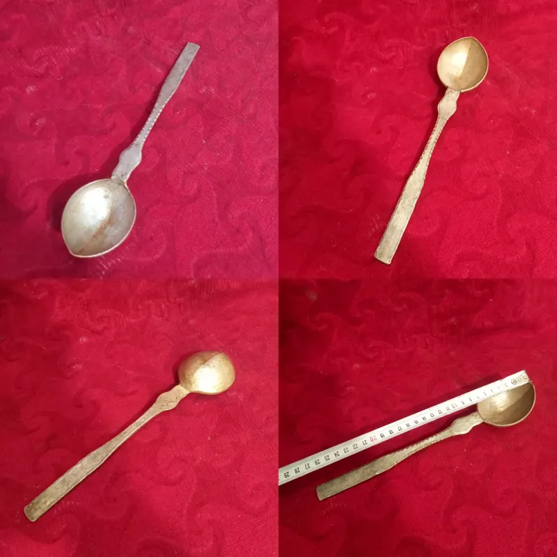 قاشق دوغخوری مسی بکرجوندار قاجاری