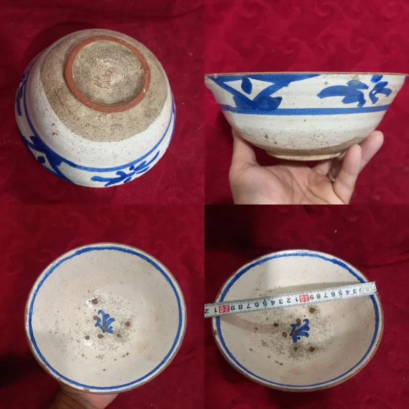 کاسه سفال 2رولعابدار گنابادی قاجاری