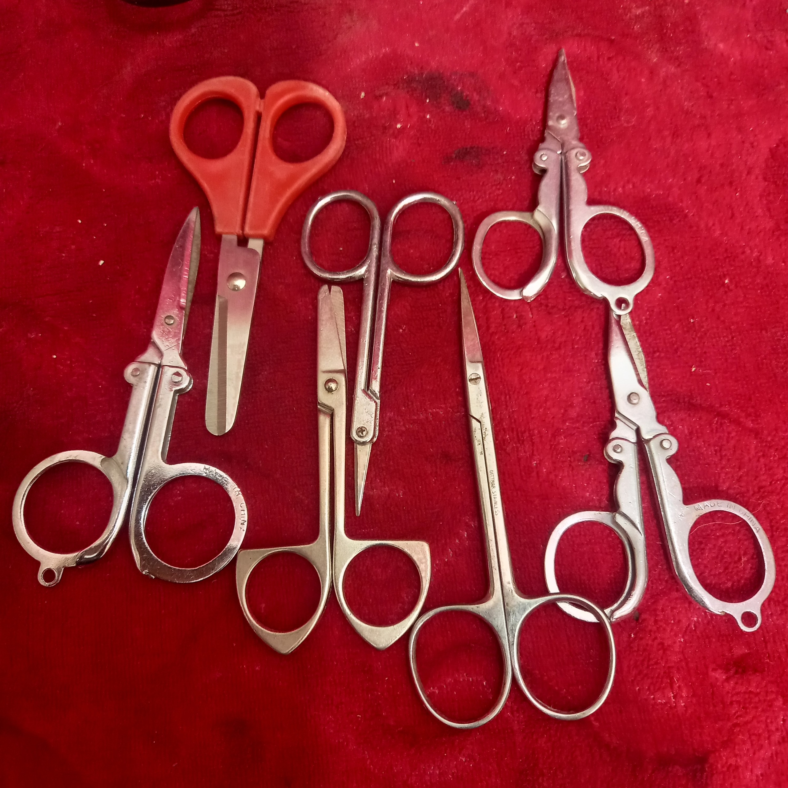 مجموعه قیچی کوچک چینی قدیمی