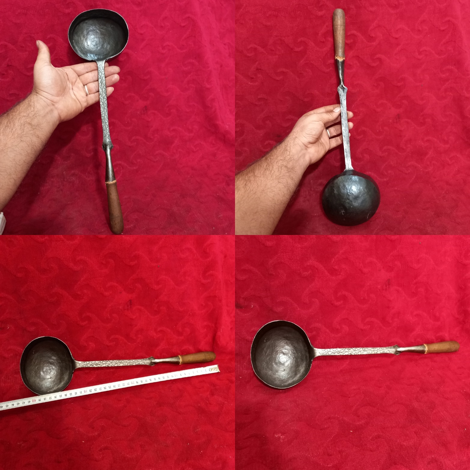 ملاقه بزرگ فولاد،نقشدار خاص قاجاری