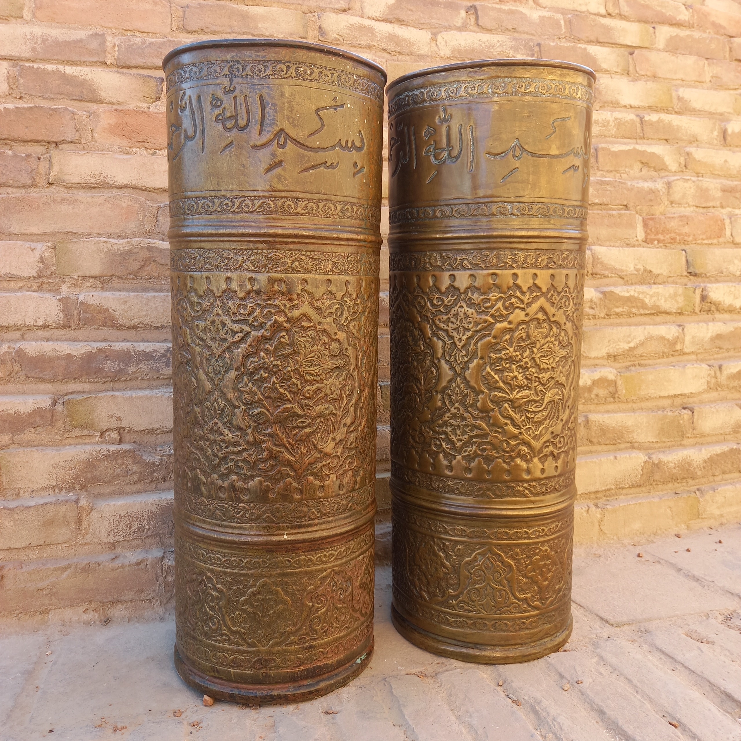 جفت تیردان شکارگاه تمامقلم وخط اصیل قاجاری