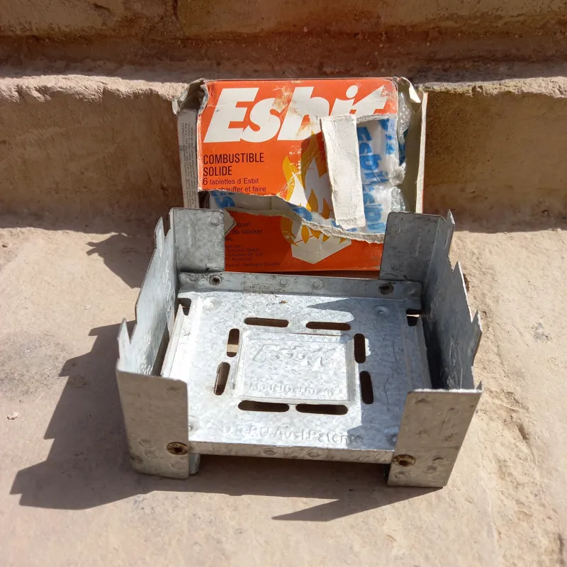 منقل الکلی کوهنوردی(المانی)قدیمی با6قرص الکل جامد