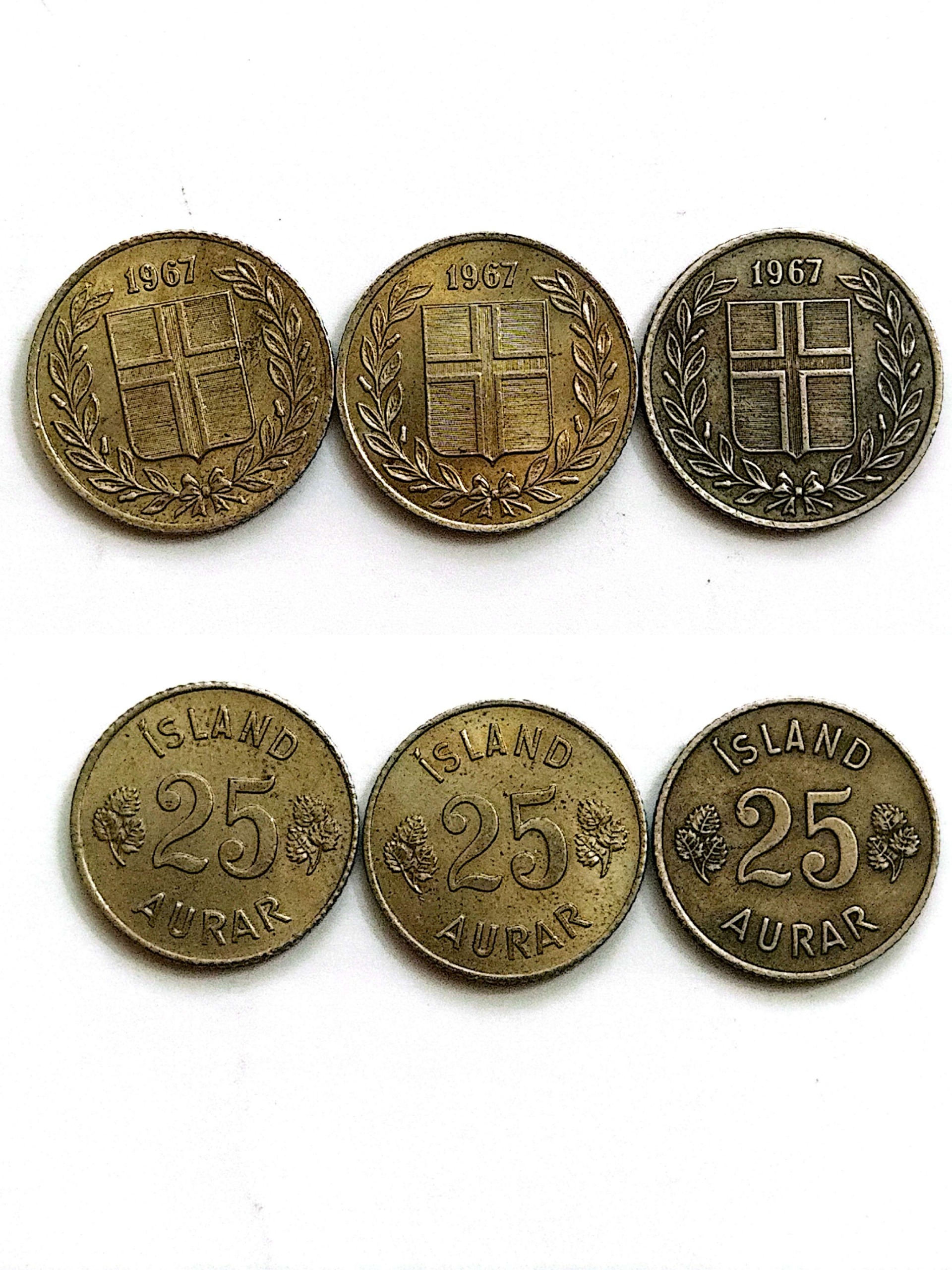 سکه 25یورویر ایسلند یک عدد 1967(5006)