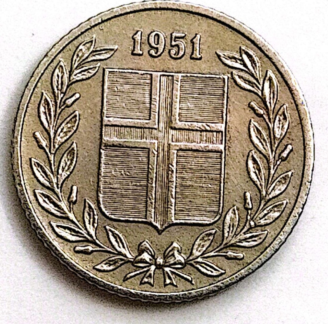 سکه 25یورویر ایسلند 1951(5012)