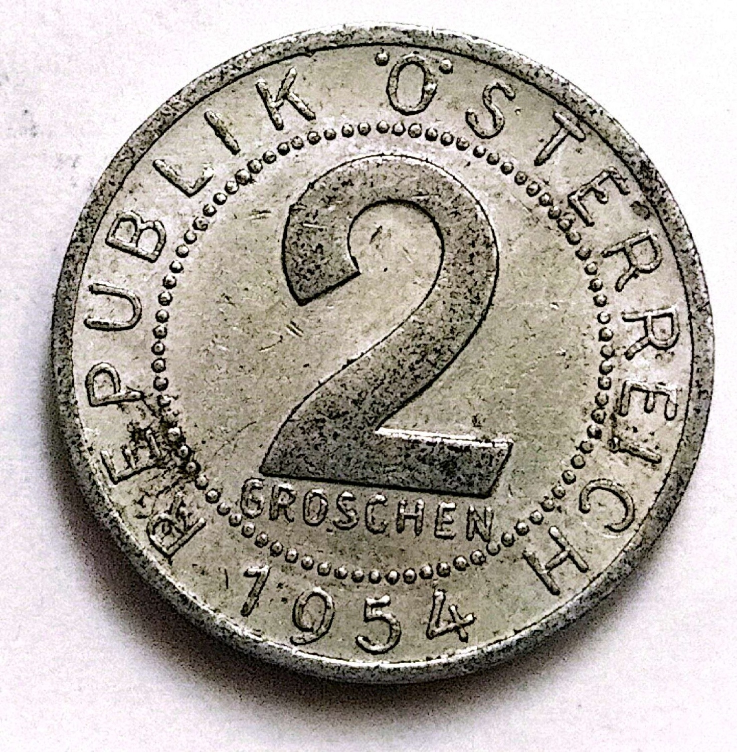 سکه2گروشن اتریش 1952(کد6365)